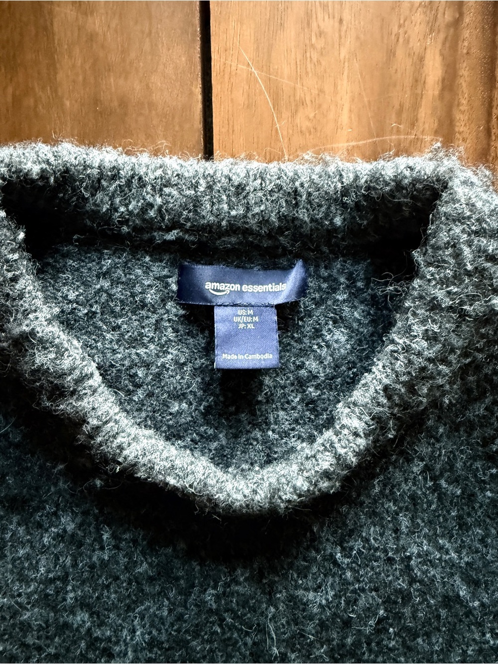 Amazon Essentials Men’s Dark Gray Heather Crewneck Sweater